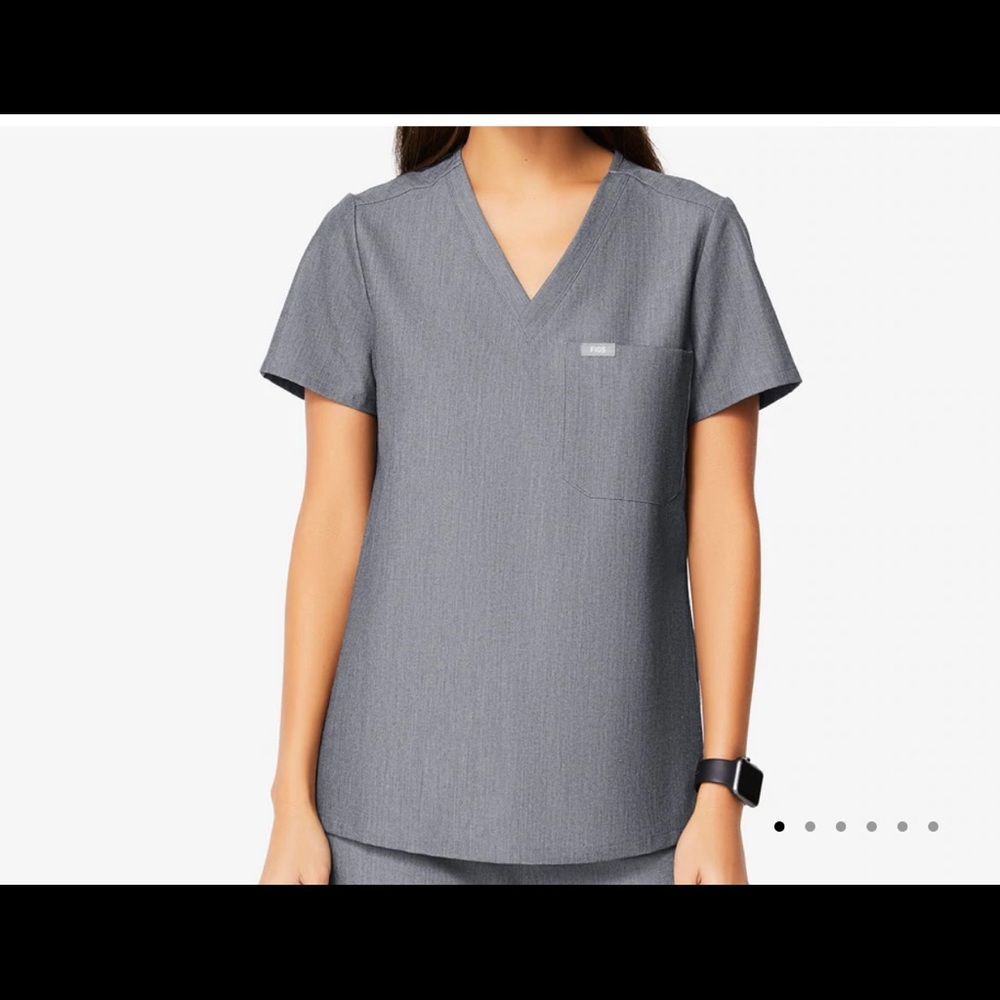 Figs Catarina One-Pocket Scrub Top size small - graphite EUC